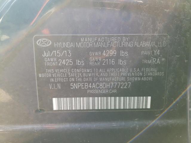 Photo 11 VIN: 5NPEB4AC8DH777227 - HYUNDAI SONATA GLS 