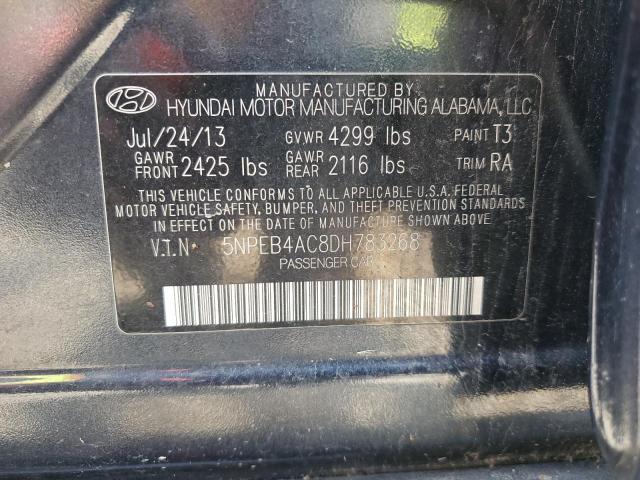 Photo 12 VIN: 5NPEB4AC8DH783268 - HYUNDAI SONATA GLS 