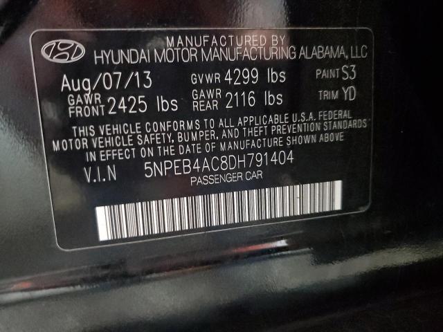 Photo 11 VIN: 5NPEB4AC8DH791404 - HYUNDAI SONATA GLS 