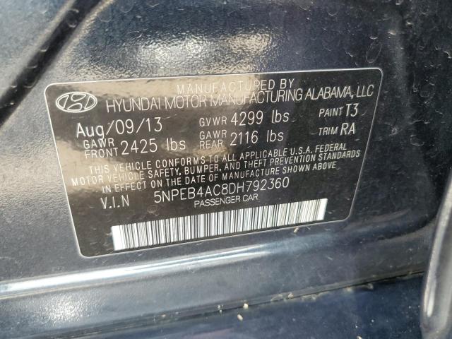 Photo 11 VIN: 5NPEB4AC8DH792360 - HYUNDAI SONATA 