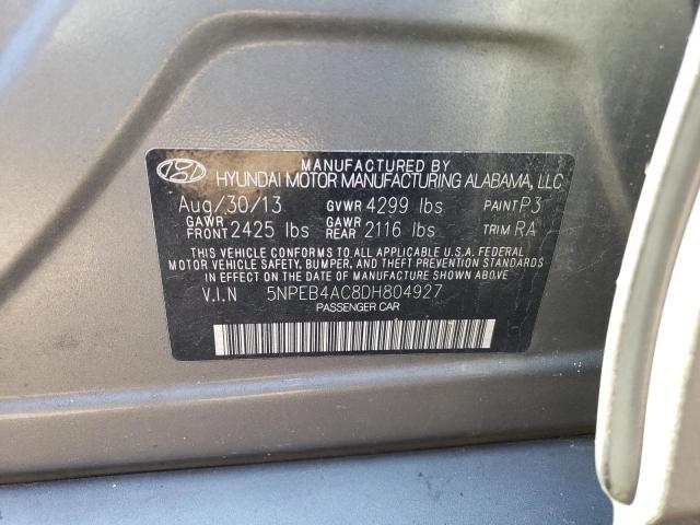 Photo 11 VIN: 5NPEB4AC8DH804927 - HYUNDAI SONATA GLS 