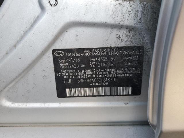 Photo 11 VIN: 5NPEB4AC8EH818716 - HYUNDAI SONATA GLS 