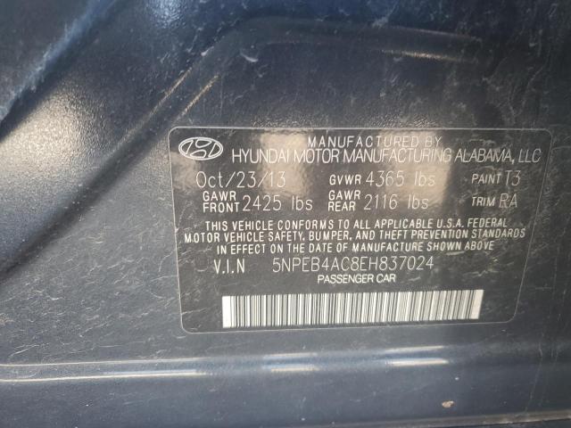 Photo 11 VIN: 5NPEB4AC8EH837024 - HYUNDAI SONATA GLS 