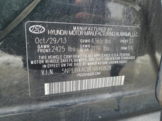 Photo 9 VIN: 5NPEB4AC8EH840828 - HYUNDAI SONATA GLS 