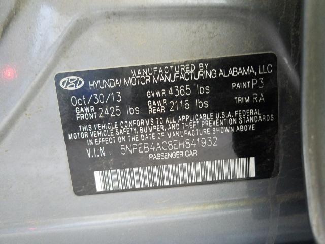 Photo 9 VIN: 5NPEB4AC8EH841932 - HYUNDAI SONATA 