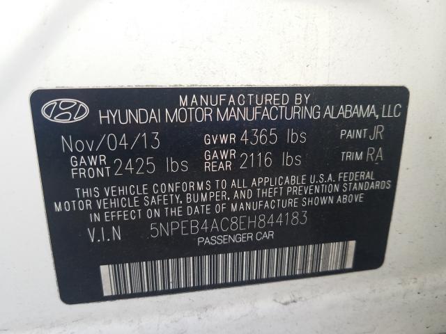 Photo 9 VIN: 5NPEB4AC8EH844183 - HYUNDAI SONATA GLS 