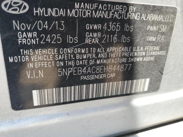 Photo 11 VIN: 5NPEB4AC8EH844877 - HYUNDAI SONATA GLS 