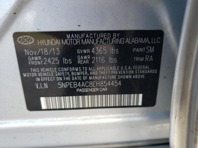 Photo 9 VIN: 5NPEB4AC8EH854454 - HYUNDAI SONATA GLS 