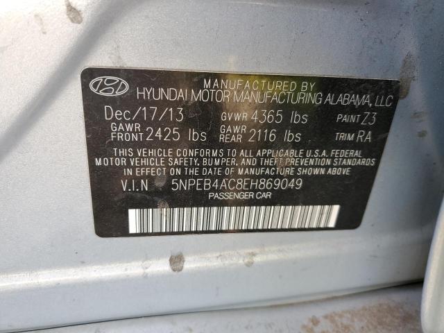 Photo 11 VIN: 5NPEB4AC8EH869049 - HYUNDAI SONATA GLS 