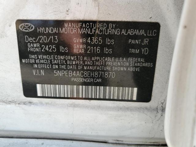 Photo 9 VIN: 5NPEB4AC8EH871870 - HYUNDAI SONATA GLS 