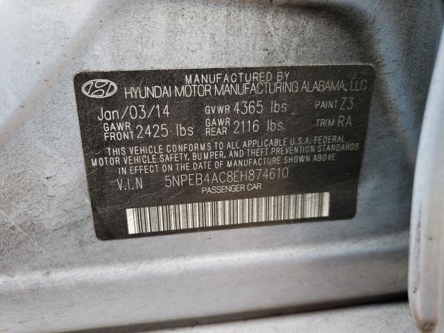 Photo 9 VIN: 5NPEB4AC8EH874610 - HYUNDAI SONATA GLS 