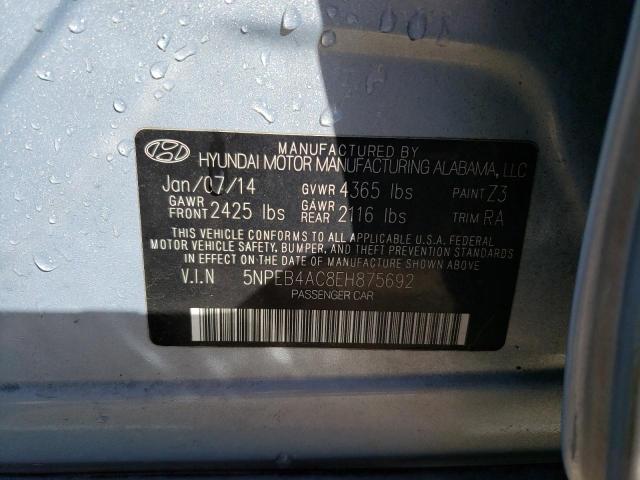 Photo 12 VIN: 5NPEB4AC8EH875692 - HYUNDAI SONATA 