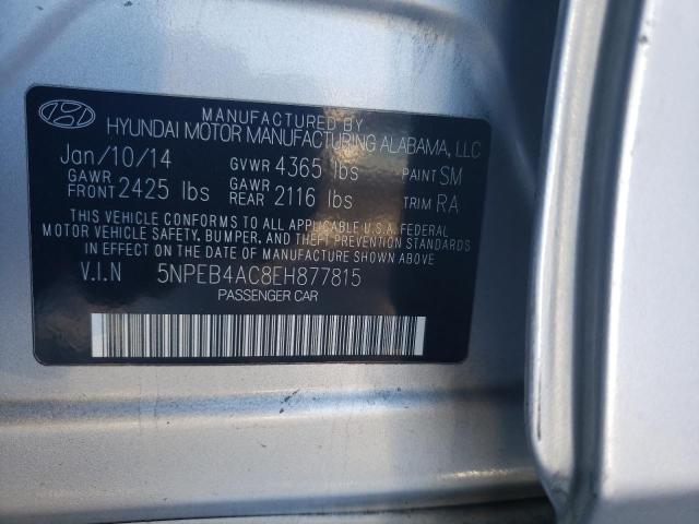 Photo 9 VIN: 5NPEB4AC8EH877815 - HYUNDAI SONATA GLS 