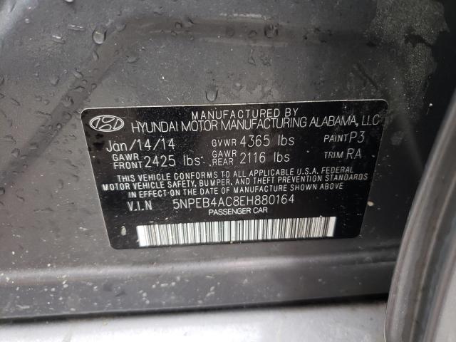 Photo 9 VIN: 5NPEB4AC8EH880164 - HYUNDAI SONATA GLS 