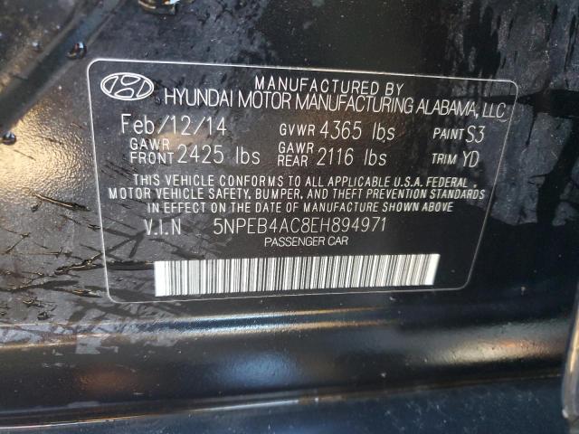 Photo 11 VIN: 5NPEB4AC8EH894971 - HYUNDAI SONATA GLS 