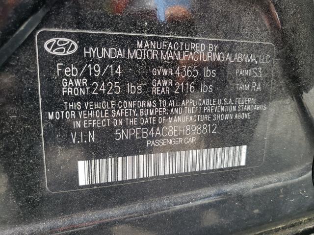 Photo 9 VIN: 5NPEB4AC8EH898812 - HYUNDAI SONATA GLS 