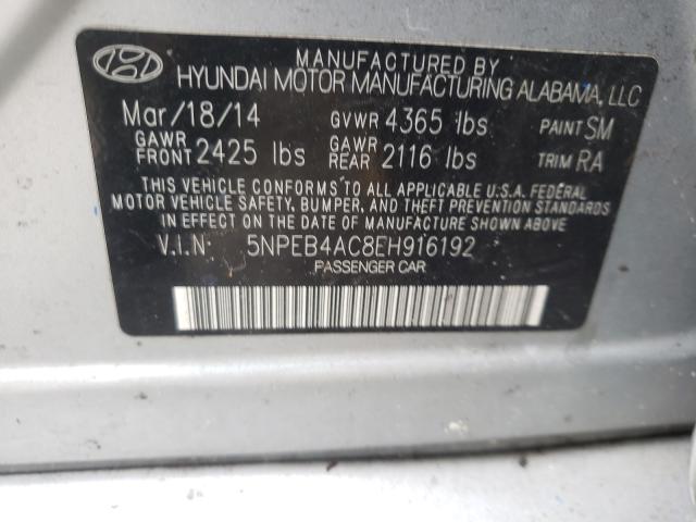 Photo 9 VIN: 5NPEB4AC8EH916192 - HYUNDAI SONATA 