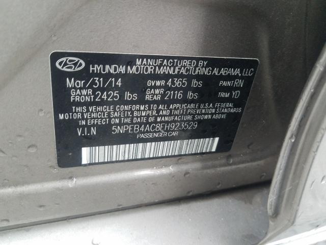 Photo 9 VIN: 5NPEB4AC8EH923529 - HYUNDAI SONATA GLS 