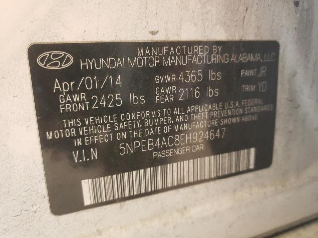 Photo 9 VIN: 5NPEB4AC8EH924647 - HYUNDAI SONATA GLS 