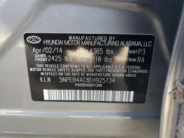 Photo 11 VIN: 5NPEB4AC8EH925734 - HYUNDAI SONATA 