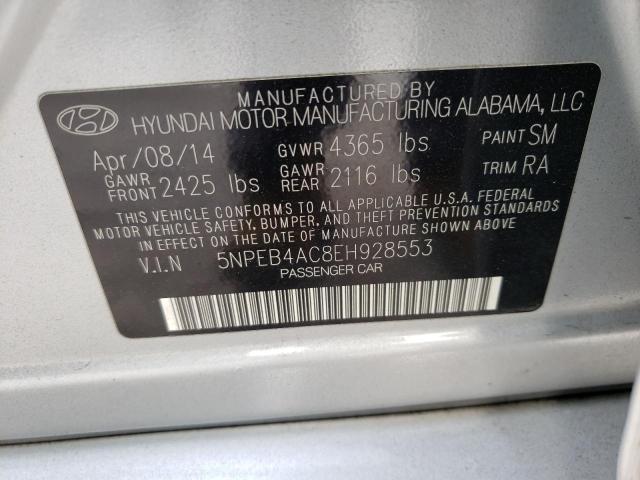 Photo 9 VIN: 5NPEB4AC8EH928553 - HYUNDAI SONATA GLS 