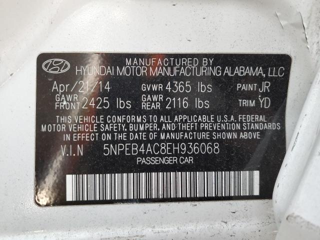 Photo 11 VIN: 5NPEB4AC8EH936068 - HYUNDAI SONATA GLS 