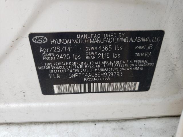 Photo 11 VIN: 5NPEB4AC8EH939293 - HYUNDAI SONATA GLS 