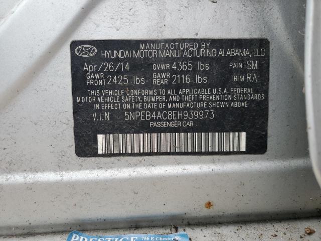 Photo 11 VIN: 5NPEB4AC8EH939973 - HYUNDAI SONATA GLS 