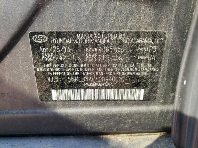 Photo 9 VIN: 5NPEB4AC8EH940010 - HYUNDAI SONATA GLS 