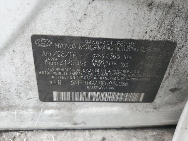 Photo 12 VIN: 5NPEB4AC8EH940086 - HYUNDAI SONATA GLS 