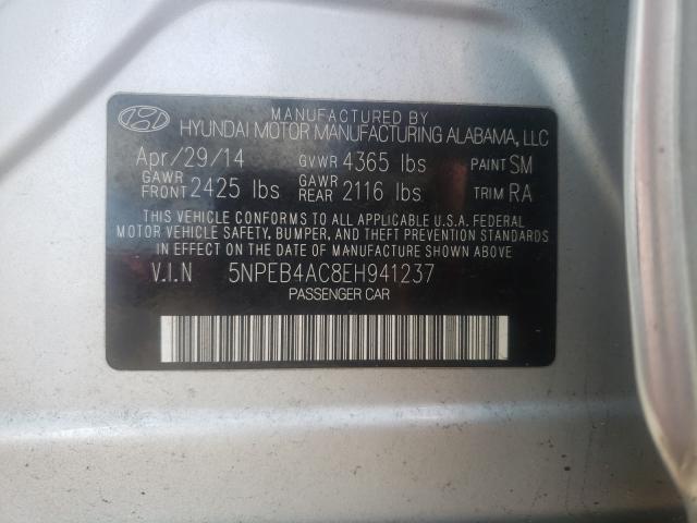 Photo 9 VIN: 5NPEB4AC8EH941237 - HYUNDAI SONATA GLS 