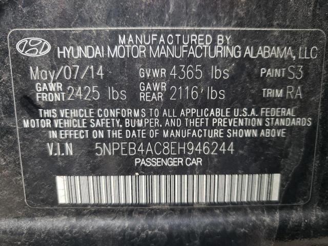 Photo 9 VIN: 5NPEB4AC8EH946244 - HYUNDAI SONATA GLS 