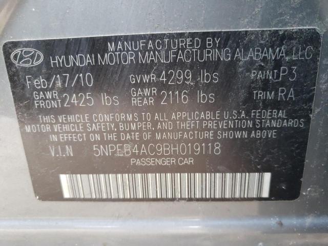 Photo 9 VIN: 5NPEB4AC9BH019118 - HYUNDAI SONATA GLS 