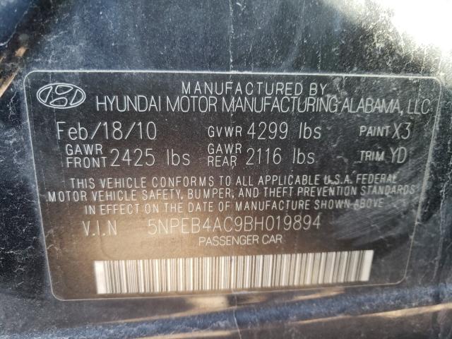 Photo 9 VIN: 5NPEB4AC9BH019894 - HYUNDAI SONATA GLS 