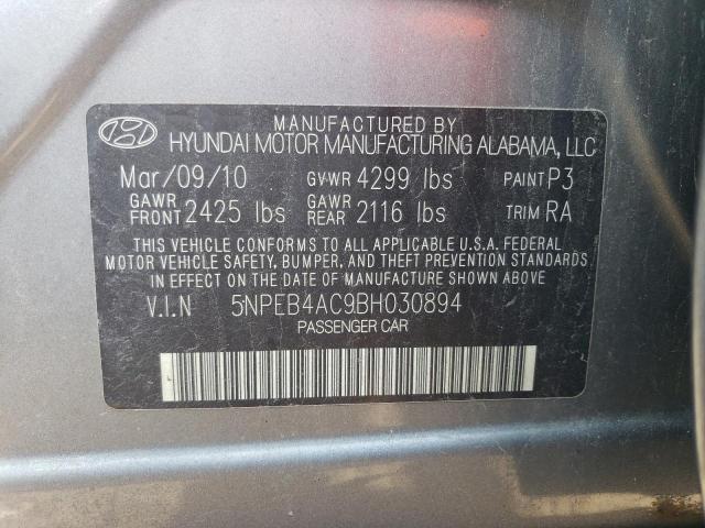 Photo 11 VIN: 5NPEB4AC9BH030894 - HYUNDAI SONATA GLS 