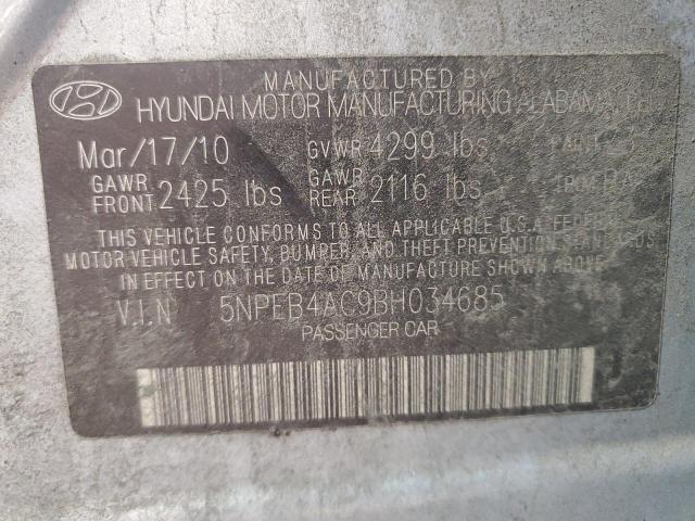 Photo 11 VIN: 5NPEB4AC9BH034685 - HYUNDAI SONATA GLS 