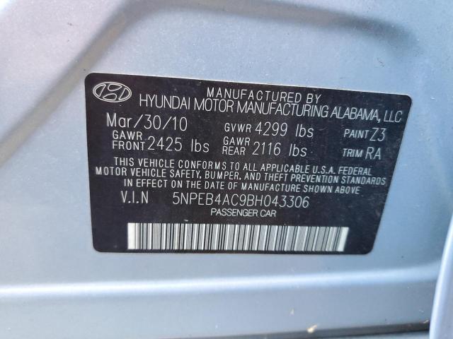 Photo 9 VIN: 5NPEB4AC9BH043306 - HYUNDAI SONATA GLS 