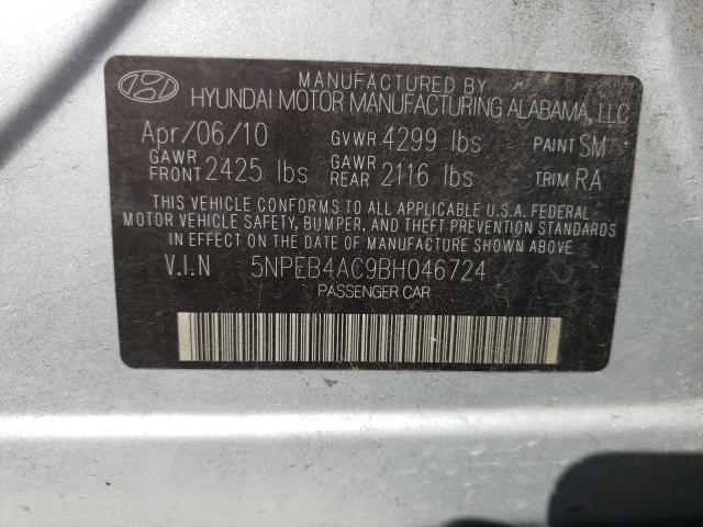 Photo 9 VIN: 5NPEB4AC9BH046724 - HYUNDAI SONATA GLS 