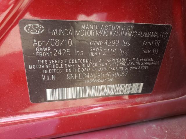 Photo 9 VIN: 5NPEB4AC9BH049087 - HYUNDAI SONATA 