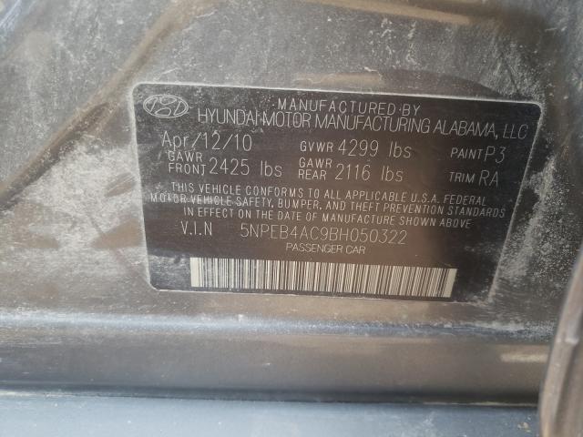 Photo 9 VIN: 5NPEB4AC9BH050322 - HYUNDAI SONATA GLS 