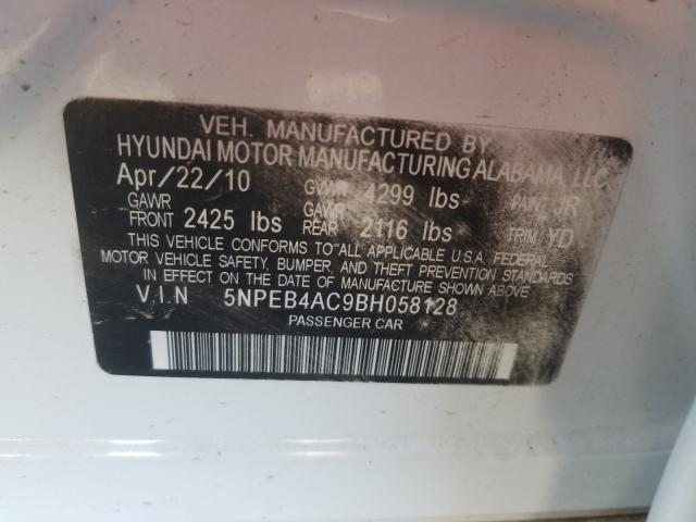 Photo 9 VIN: 5NPEB4AC9BH058128 - HYUNDAI SONATA GLS 