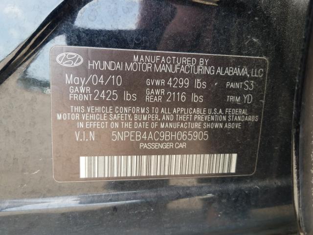 Photo 9 VIN: 5NPEB4AC9BH065905 - HYUNDAI SONATA GLS 