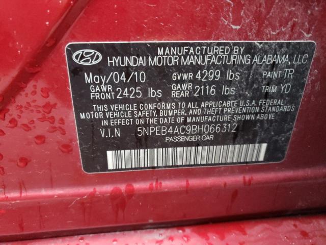 Photo 11 VIN: 5NPEB4AC9BH066312 - HYUNDAI SONATA GLS 