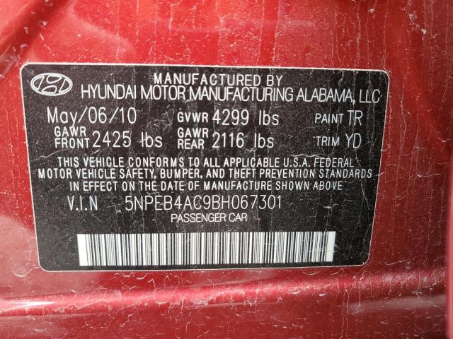 Photo 11 VIN: 5NPEB4AC9BH067301 - HYUNDAI SONATA GLS 