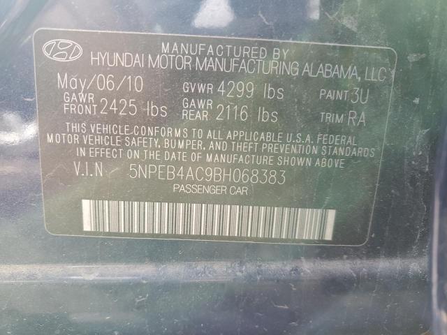 Photo 11 VIN: 5NPEB4AC9BH068383 - HYUNDAI SONATA GLS 