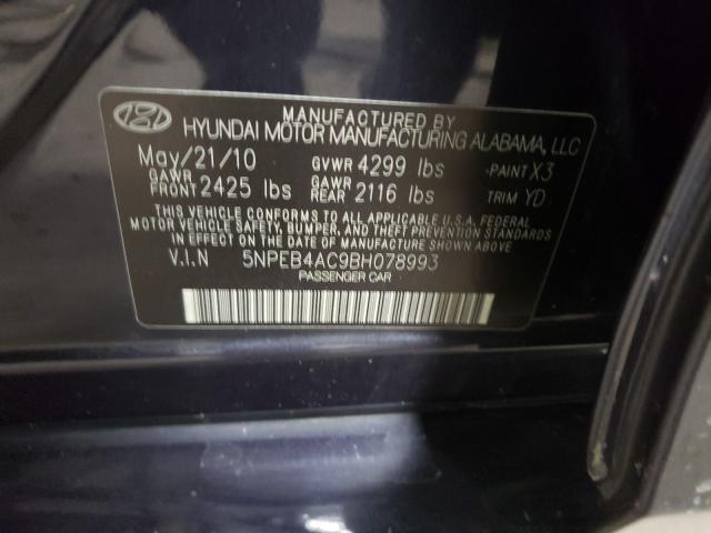 Photo 9 VIN: 5NPEB4AC9BH078993 - HYUNDAI SONATA GLS 