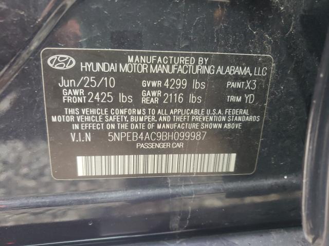 Photo 9 VIN: 5NPEB4AC9BH099987 - HYUNDAI SONATA GLS 