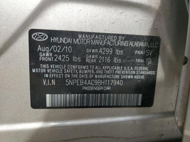 Photo 9 VIN: 5NPEB4AC9BH117940 - HYUNDAI SONATA GLS 