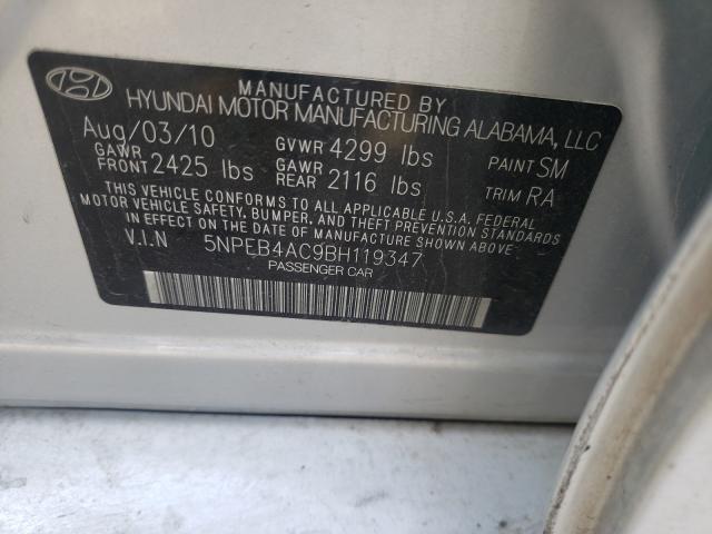 Photo 9 VIN: 5NPEB4AC9BH119347 - HYUNDAI SONATA GLS 