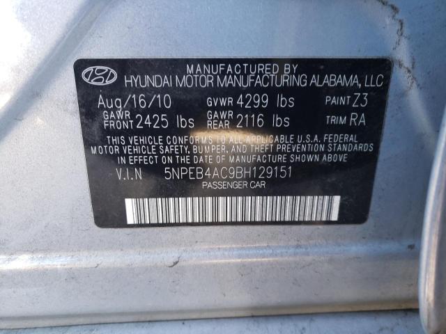 Photo 9 VIN: 5NPEB4AC9BH129151 - HYUNDAI SONATA GLS 